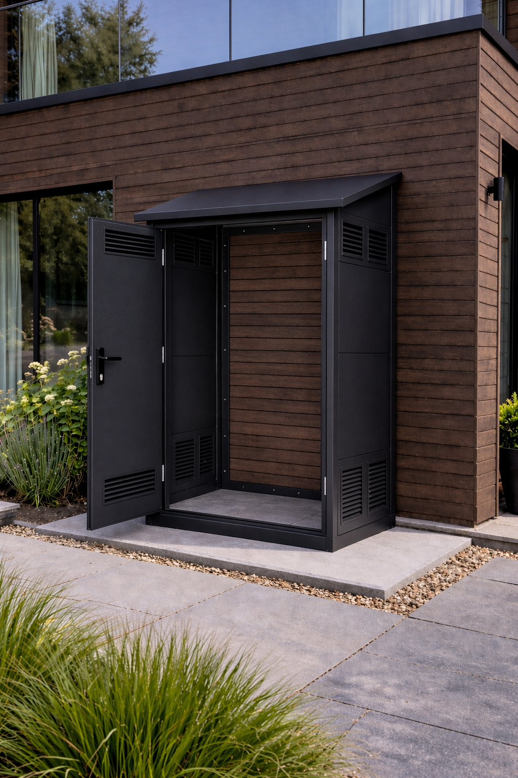 Batterijhuisje Small — geopend